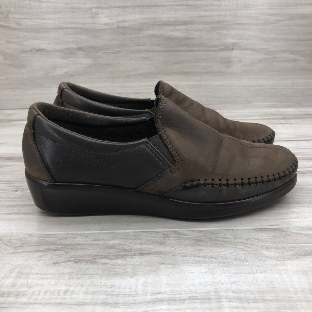 SAS Loafers Womens 6.5M Dream Brown Leather Slip On Comfort Shoes